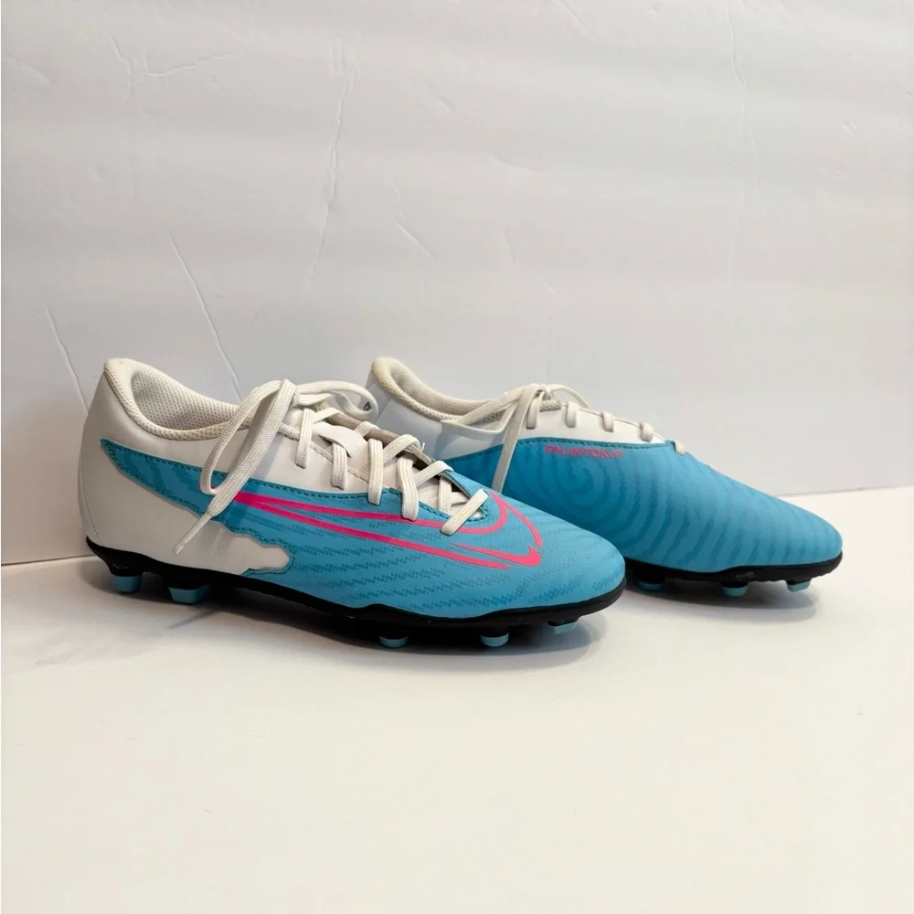 Nike Phantom GX Club Soccer Cleats‎ Blue/Pink Men’s Size 5.5 Women’s 7, 7.5